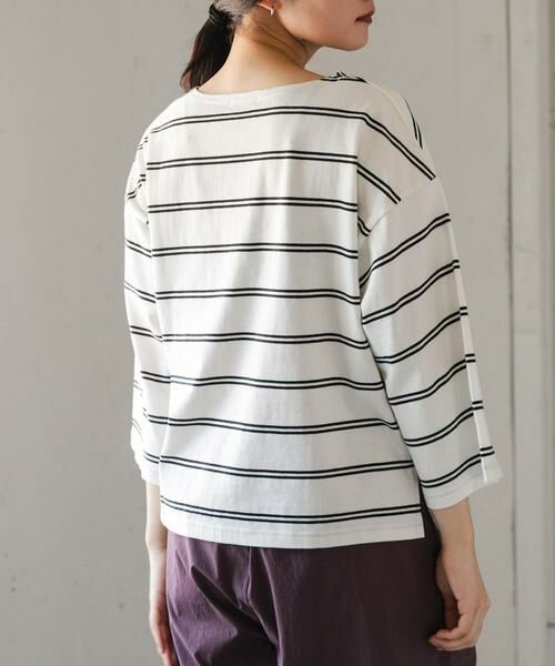 URBAN RESEARCH DOORS / アーバンリサーチ ドアーズ Tシャツ | FORK&SPOON　ワイド8分袖ボーダープルオーバー | 詳細15