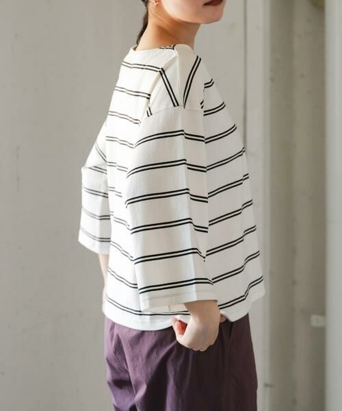 URBAN RESEARCH DOORS / アーバンリサーチ ドアーズ Tシャツ | FORK&SPOON　ワイド8分袖ボーダープルオーバー | 詳細16