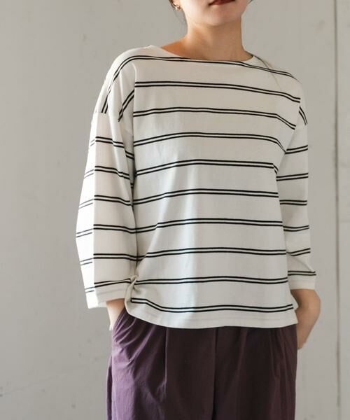 URBAN RESEARCH DOORS / アーバンリサーチ ドアーズ Tシャツ | FORK&SPOON　ワイド8分袖ボーダープルオーバー | 詳細17