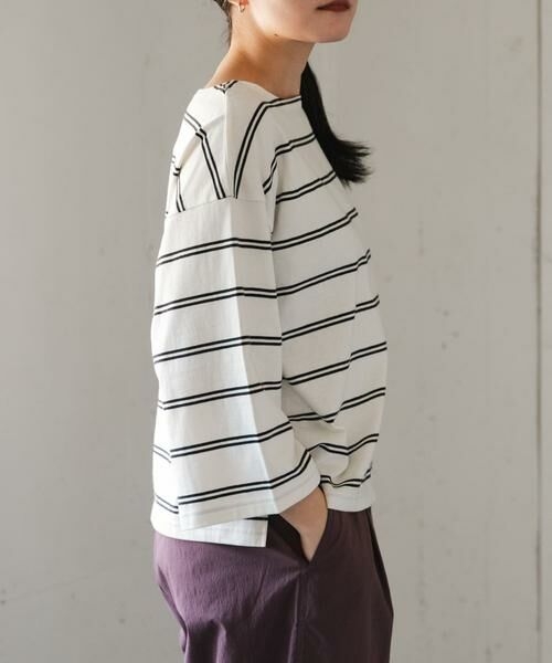 URBAN RESEARCH DOORS / アーバンリサーチ ドアーズ Tシャツ | FORK&SPOON　ワイド8分袖ボーダープルオーバー | 詳細18