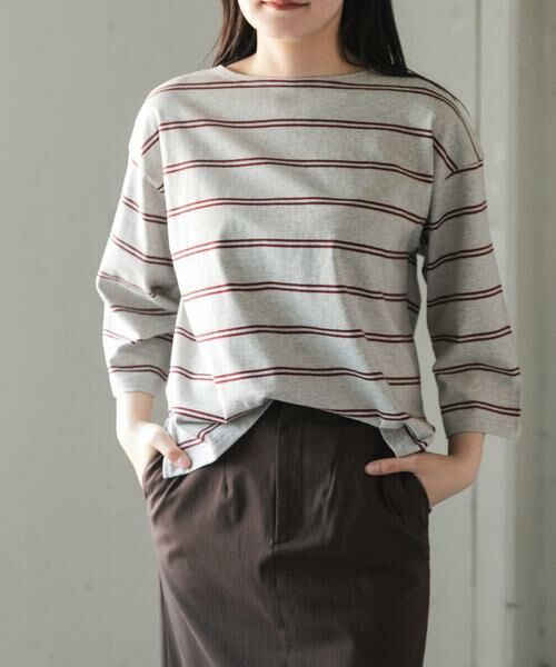 URBAN RESEARCH DOORS / アーバンリサーチ ドアーズ Tシャツ | FORK&SPOON　ワイド8分袖ボーダープルオーバー | 詳細22