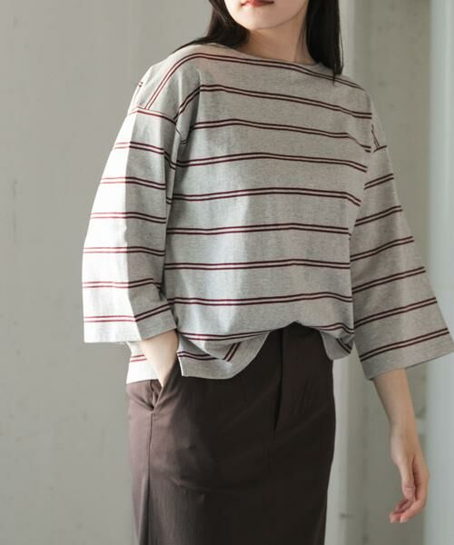 URBAN RESEARCH DOORS / アーバンリサーチ ドアーズ Tシャツ | FORK&SPOON　ワイド8分袖ボーダープルオーバー | 詳細24