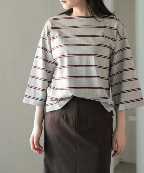 URBAN RESEARCH DOORS / アーバンリサーチ ドアーズ Tシャツ | FORK&SPOON　ワイド8分袖ボーダープルオーバー | 詳細25