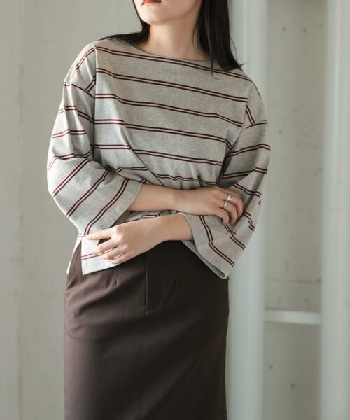 URBAN RESEARCH DOORS / アーバンリサーチ ドアーズ Tシャツ | FORK&SPOON　ワイド8分袖ボーダープルオーバー | 詳細26
