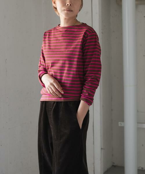 URBAN RESEARCH DOORS / アーバンリサーチ ドアーズ Tシャツ | FORK&SPOON　ボートネックボーダー（ブラウン系その他）