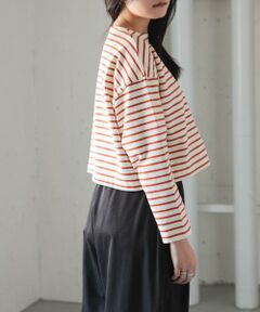 URBAN RESEARCH DOORS / アーバンリサーチ ドアーズ Tシャツ | FORK&SPOON　クロップドボートネックボーダー