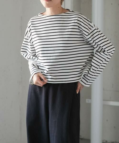 URBAN RESEARCH DOORS / アーバンリサーチ ドアーズ Tシャツ | FORK&SPOON　クロップドボートネックボーダー | 詳細2