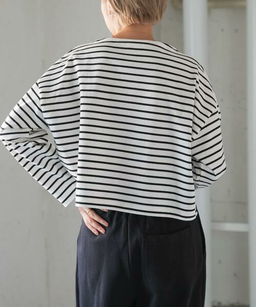 URBAN RESEARCH DOORS / アーバンリサーチ ドアーズ Tシャツ | FORK&SPOON　クロップドボートネックボーダー | 詳細3