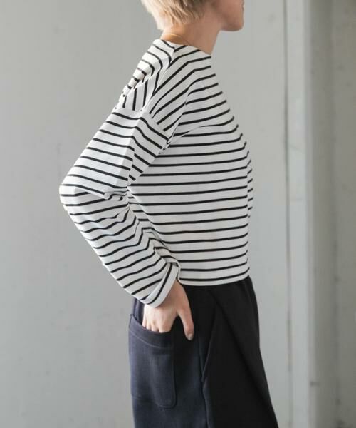 URBAN RESEARCH DOORS / アーバンリサーチ ドアーズ Tシャツ | FORK&SPOON　クロップドボートネックボーダー | 詳細4
