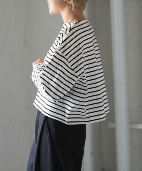 URBAN RESEARCH DOORS / アーバンリサーチ ドアーズ Tシャツ | FORK&SPOON　クロップドボートネックボーダー | 詳細6