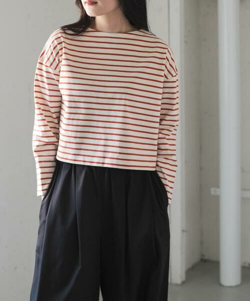 URBAN RESEARCH DOORS / アーバンリサーチ ドアーズ Tシャツ | FORK&SPOON　クロップドボートネックボーダー | 詳細15