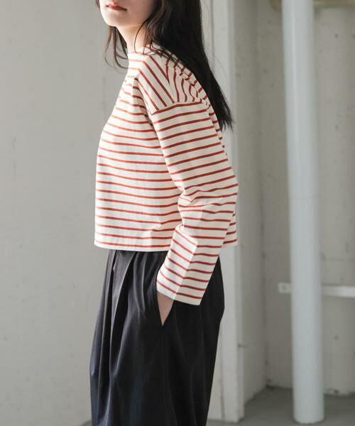 URBAN RESEARCH DOORS / アーバンリサーチ ドアーズ Tシャツ | FORK&SPOON　クロップドボートネックボーダー | 詳細16