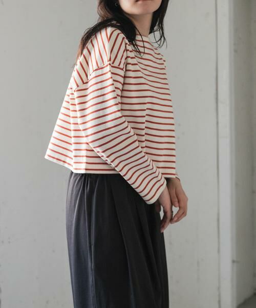 URBAN RESEARCH DOORS / アーバンリサーチ ドアーズ Tシャツ | FORK&SPOON　クロップドボートネックボーダー | 詳細17