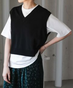 URBAN RESEARCH DOORS / アーバンリサーチ ドアーズ ベスト | FORK&SPOON　クロップドVネックニットベスト