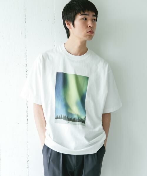 URBAN RESEARCH DOORS / アーバンリサーチ ドアーズ Tシャツ | NATURE PHOTO SHORT-SLEEVE T-SHIRTS(ホワイト)