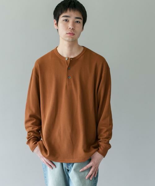 URBAN RESEARCH DOORS / アーバンリサーチ ドアーズ Tシャツ | DRYMIXワッフル ドロスト ロングスリーブ Tシャツ | 詳細1