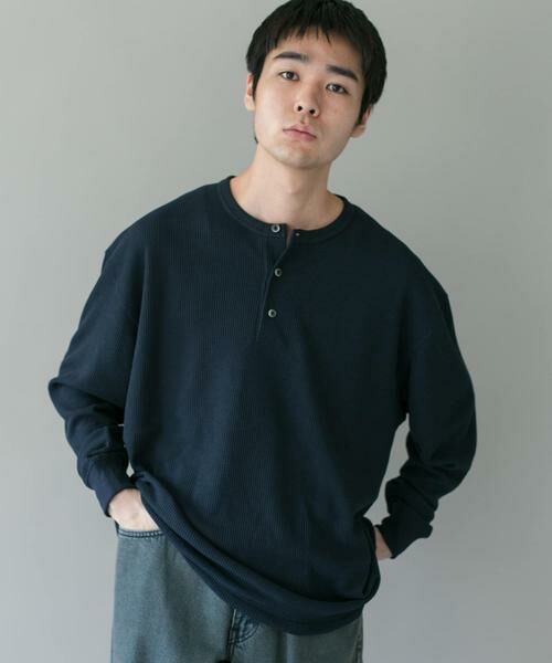 URBAN RESEARCH DOORS / アーバンリサーチ ドアーズ Tシャツ | DRYMIXワッフル ドロスト ロングスリーブ Tシャツ | 詳細10