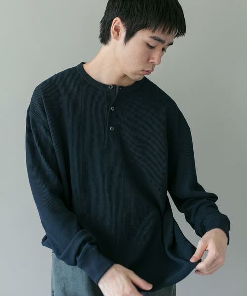 URBAN RESEARCH DOORS / アーバンリサーチ ドアーズ Tシャツ | DRYMIXワッフル ドロスト ロングスリーブ Tシャツ | 詳細11