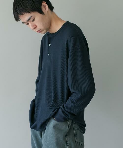 URBAN RESEARCH DOORS / アーバンリサーチ ドアーズ Tシャツ | DRYMIXワッフル ドロスト ロングスリーブ Tシャツ | 詳細12