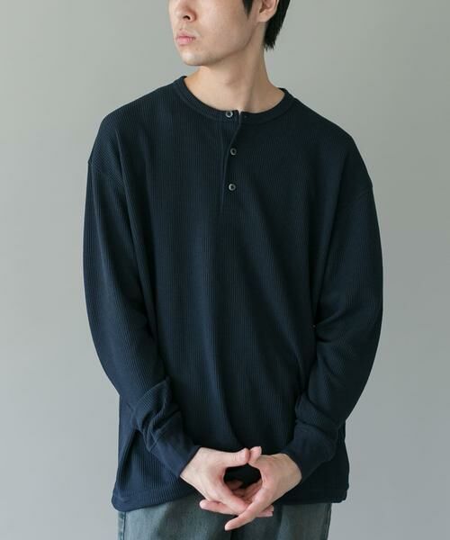 URBAN RESEARCH DOORS / アーバンリサーチ ドアーズ Tシャツ | DRYMIXワッフル ドロスト ロングスリーブ Tシャツ | 詳細13