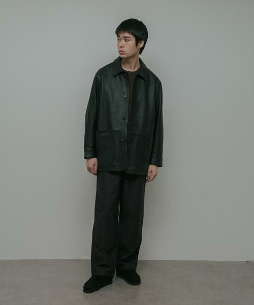 URBAN RESEARCH DOORS / アーバンリサーチ ドアーズ レザーブルゾン・ジャケット | Cow Leather Chore Jacket | 詳細11