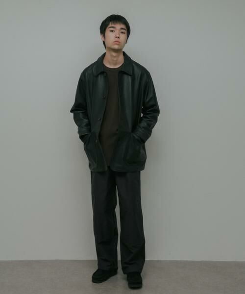 URBAN RESEARCH DOORS / アーバンリサーチ ドアーズ レザーブルゾン・ジャケット | Cow Leather Chore Jacket | 詳細12