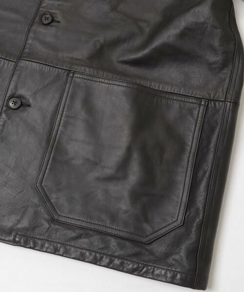 URBAN RESEARCH DOORS / アーバンリサーチ ドアーズ レザーブルゾン・ジャケット | Cow Leather Chore Jacket | 詳細14