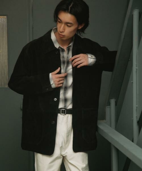 URBAN RESEARCH DOORS / アーバンリサーチ ドアーズ レザーブルゾン・ジャケット | Cow Leather Chore Jacket | 詳細19