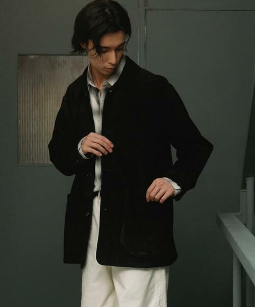 URBAN RESEARCH DOORS / アーバンリサーチ ドアーズ レザーブルゾン・ジャケット | Cow Leather Chore Jacket | 詳細20
