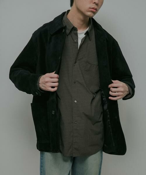 URBAN RESEARCH DOORS / アーバンリサーチ ドアーズ レザーブルゾン・ジャケット | Cow Leather Chore Jacket | 詳細23