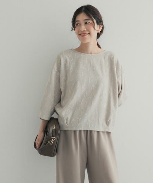 URBAN RESEARCH DOORS / アーバンリサーチ ドアーズ その他トップス | ジャガード5分袖プルオーバー | 詳細13