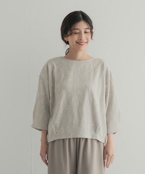 URBAN RESEARCH DOORS / アーバンリサーチ ドアーズ その他トップス | ジャガード5分袖プルオーバー | 詳細17