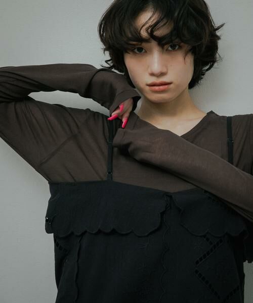 URBAN RESEARCH DOORS / アーバンリサーチ ドアーズ Tシャツ | Sheer Cotton Long-Sleeve T-shirts | 詳細2