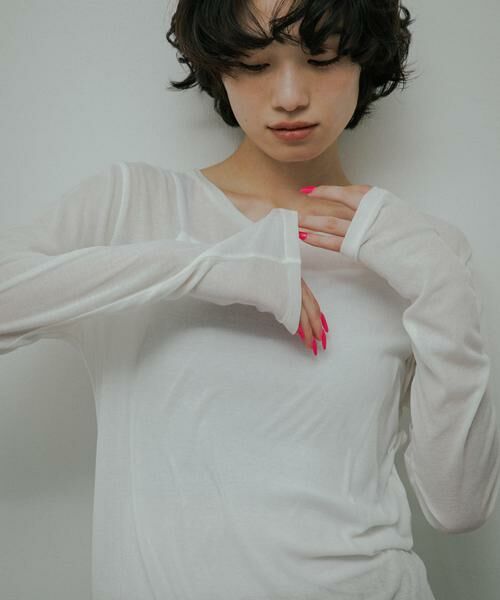 URBAN RESEARCH DOORS / アーバンリサーチ ドアーズ Tシャツ | Sheer Cotton Long-Sleeve T-shirts | 詳細11