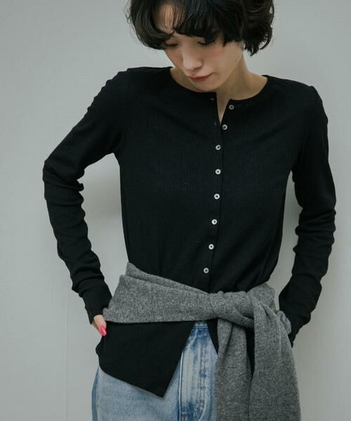 URBAN RESEARCH DOORS / アーバンリサーチ ドアーズ カーディガン・ボレロ | Vintage Rib Button Cardigan | 詳細4
