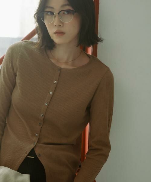 URBAN RESEARCH DOORS / アーバンリサーチ ドアーズ カーディガン・ボレロ | Vintage Rib Button Cardigan | 詳細12
