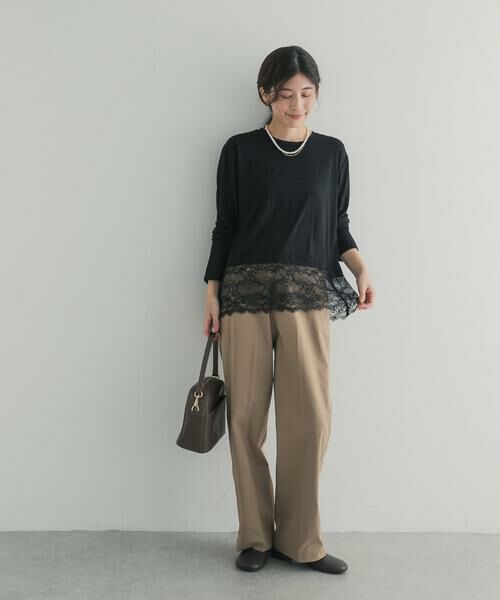 URBAN RESEARCH DOORS / アーバンリサーチ ドアーズ Tシャツ | レースドッキングカットソー | 詳細14