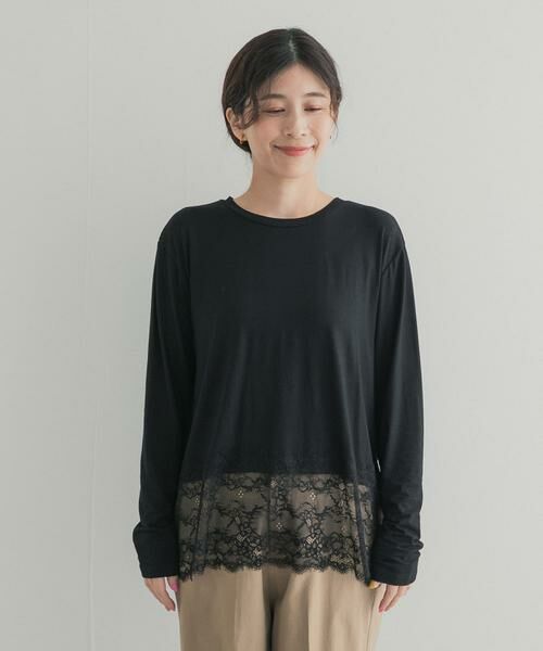 URBAN RESEARCH DOORS / アーバンリサーチ ドアーズ Tシャツ | レースドッキングカットソー | 詳細15