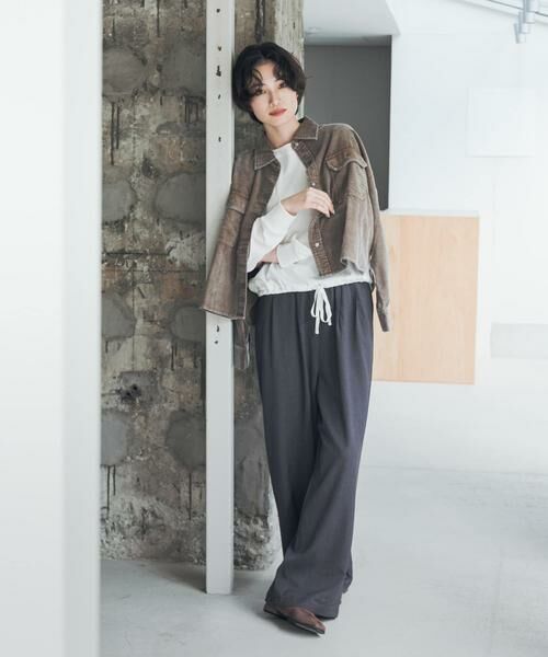 URBAN RESEARCH DOORS / アーバンリサーチ ドアーズ Tシャツ | 『UR TECH』完声シルケットドロストプルオーバー | 詳細6