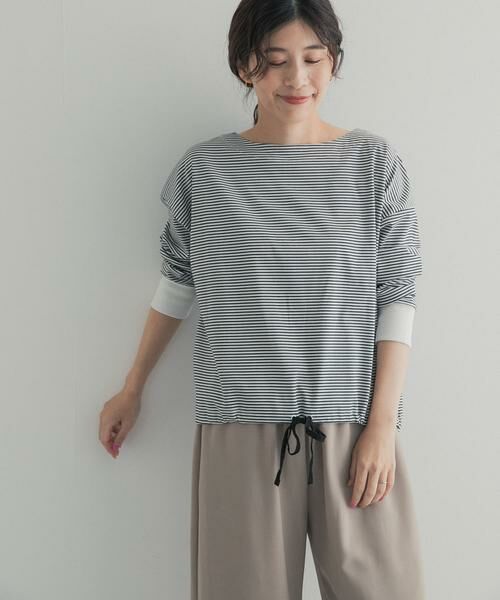 URBAN RESEARCH DOORS / アーバンリサーチ ドアーズ Tシャツ | 『UR TECH』完声シルケットドロストプルオーバー | 詳細10