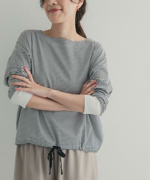 URBAN RESEARCH DOORS / アーバンリサーチ ドアーズ Tシャツ | 『UR TECH』完声シルケットドロストプルオーバー（ホワイト系その他）