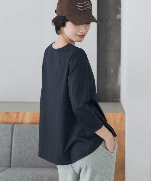 URBAN RESEARCH DOORS / アーバンリサーチ ドアーズ Tシャツ | 『UR TECH』完声シルケットペプラムプルオーバー | 詳細12