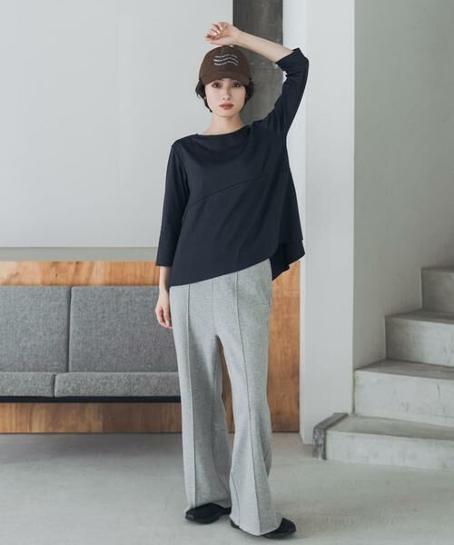 URBAN RESEARCH DOORS / アーバンリサーチ ドアーズ Tシャツ | 『UR TECH』完声シルケットペプラムプルオーバー | 詳細15