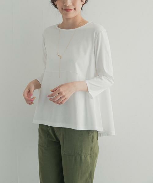 URBAN RESEARCH DOORS / アーバンリサーチ ドアーズ Tシャツ | 『UR TECH』完声シルケットペプラムプルオーバー | 詳細22
