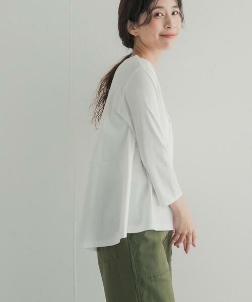 URBAN RESEARCH DOORS / アーバンリサーチ ドアーズ Tシャツ | 『UR TECH』完声シルケットペプラムプルオーバー | 詳細23