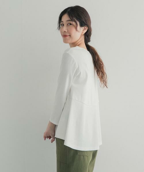 URBAN RESEARCH DOORS / アーバンリサーチ ドアーズ Tシャツ | 『UR TECH』完声シルケットペプラムプルオーバー | 詳細25