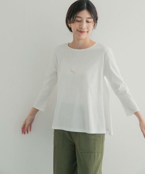 URBAN RESEARCH DOORS / アーバンリサーチ ドアーズ Tシャツ | 『UR TECH』完声シルケットペプラムプルオーバー | 詳細26