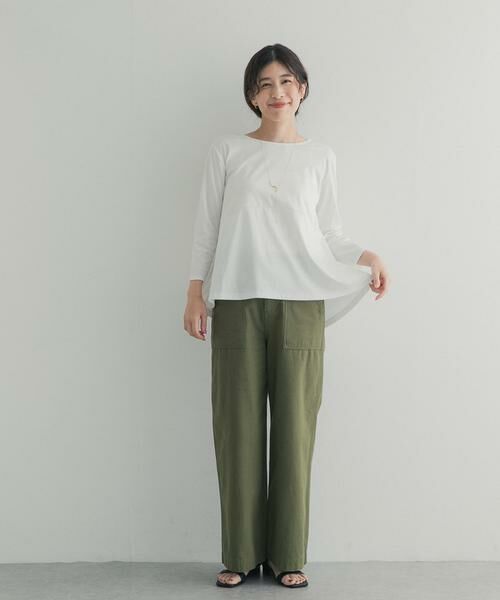 URBAN RESEARCH DOORS / アーバンリサーチ ドアーズ Tシャツ | 『UR TECH』完声シルケットペプラムプルオーバー | 詳細28