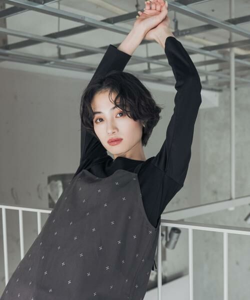 URBAN RESEARCH DOORS / アーバンリサーチ ドアーズ Tシャツ | 『UR TECH』完声シルケットロングスリーブ Tシャツ（ブラック）