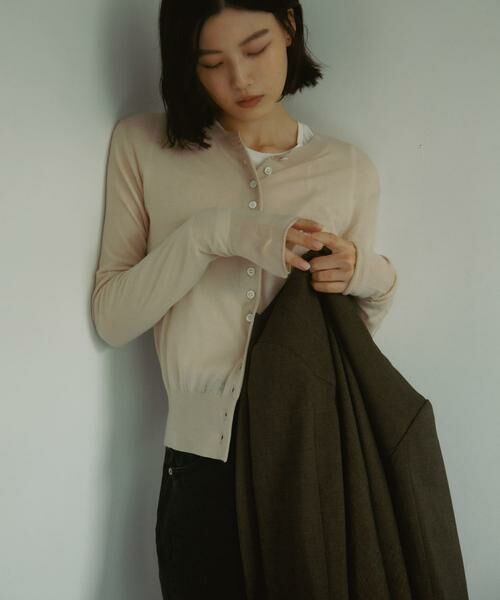 URBAN RESEARCH DOORS / アーバンリサーチ ドアーズ カーディガン・ボレロ | Soft Wool Button Cardigan（ベージュ）